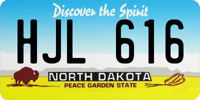 ND license plate HJL616