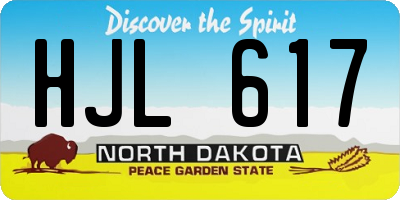 ND license plate HJL617