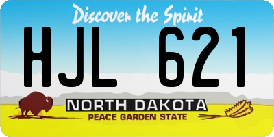 ND license plate HJL621