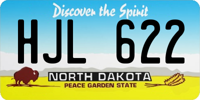 ND license plate HJL622