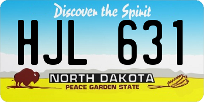 ND license plate HJL631