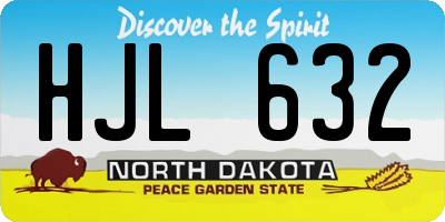 ND license plate HJL632