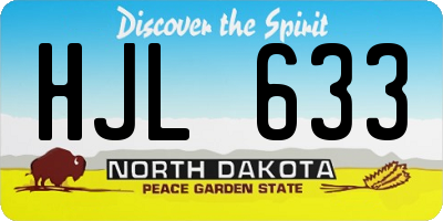 ND license plate HJL633