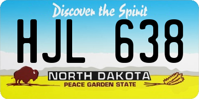 ND license plate HJL638