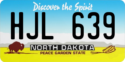 ND license plate HJL639