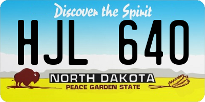 ND license plate HJL640