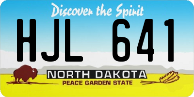 ND license plate HJL641