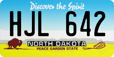 ND license plate HJL642