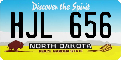 ND license plate HJL656