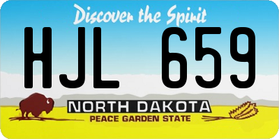 ND license plate HJL659