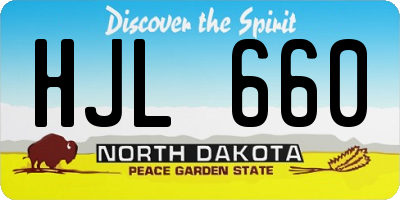 ND license plate HJL660