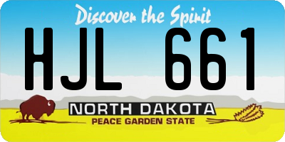 ND license plate HJL661