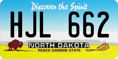 ND license plate HJL662