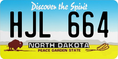 ND license plate HJL664