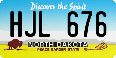 ND license plate HJL676