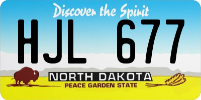 ND license plate HJL677