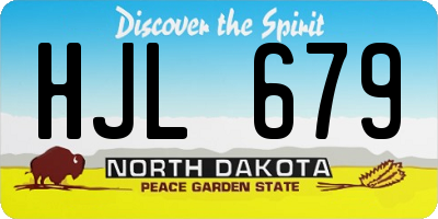 ND license plate HJL679