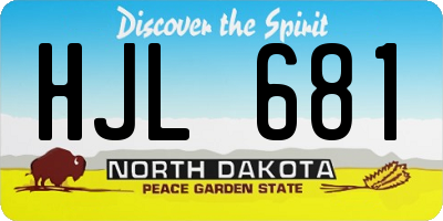 ND license plate HJL681