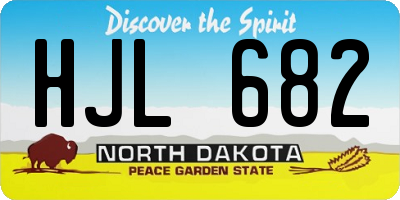 ND license plate HJL682