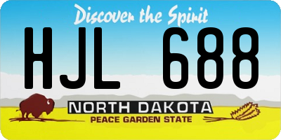 ND license plate HJL688