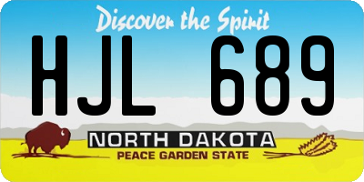 ND license plate HJL689