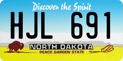 ND license plate HJL691