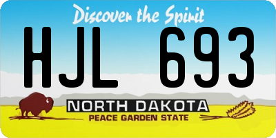 ND license plate HJL693