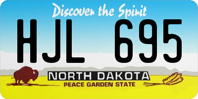 ND license plate HJL695