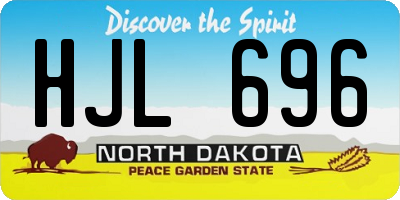 ND license plate HJL696