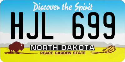 ND license plate HJL699