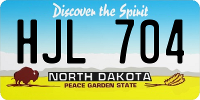 ND license plate HJL704