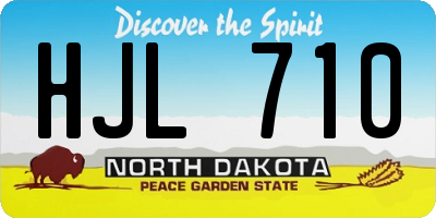 ND license plate HJL710