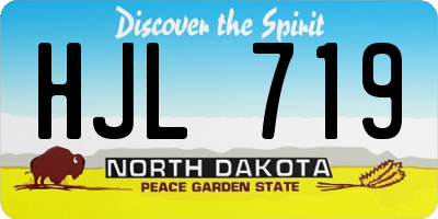 ND license plate HJL719