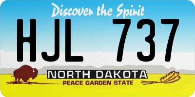 ND license plate HJL737