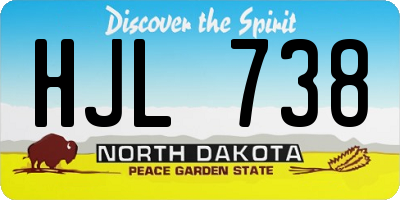 ND license plate HJL738