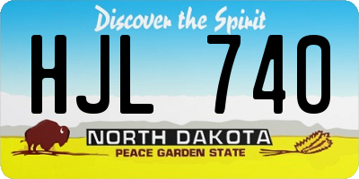 ND license plate HJL740