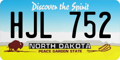 ND license plate HJL752