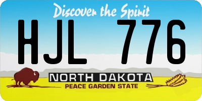 ND license plate HJL776