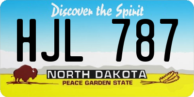 ND license plate HJL787