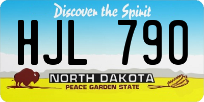 ND license plate HJL790