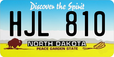 ND license plate HJL810