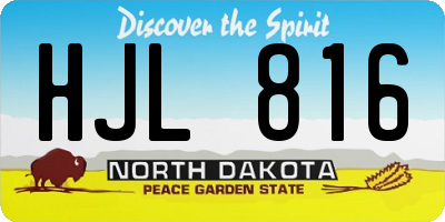 ND license plate HJL816