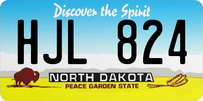 ND license plate HJL824