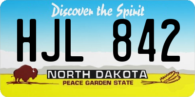 ND license plate HJL842
