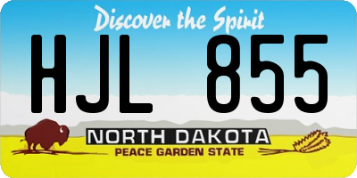 ND license plate HJL855