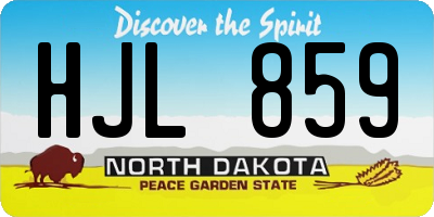 ND license plate HJL859