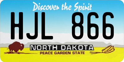 ND license plate HJL866