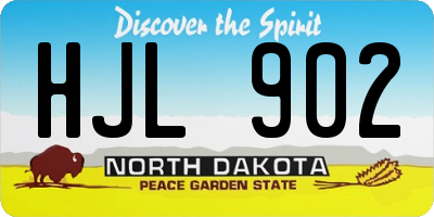 ND license plate HJL902