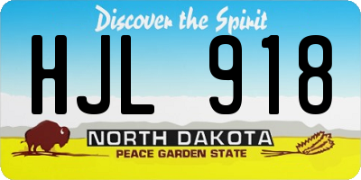 ND license plate HJL918