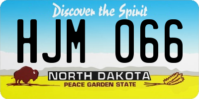 ND license plate HJM066